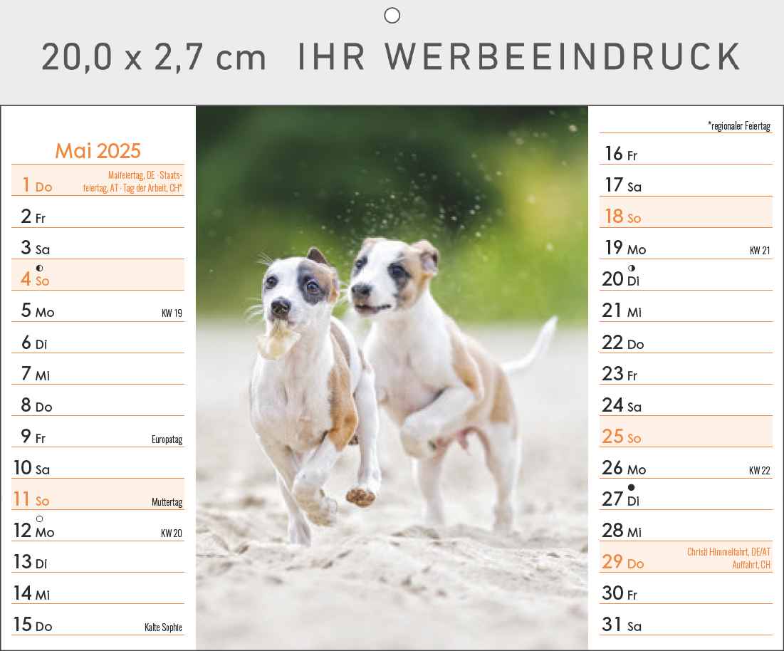 Hunde
mit Tischaufstellfunktion