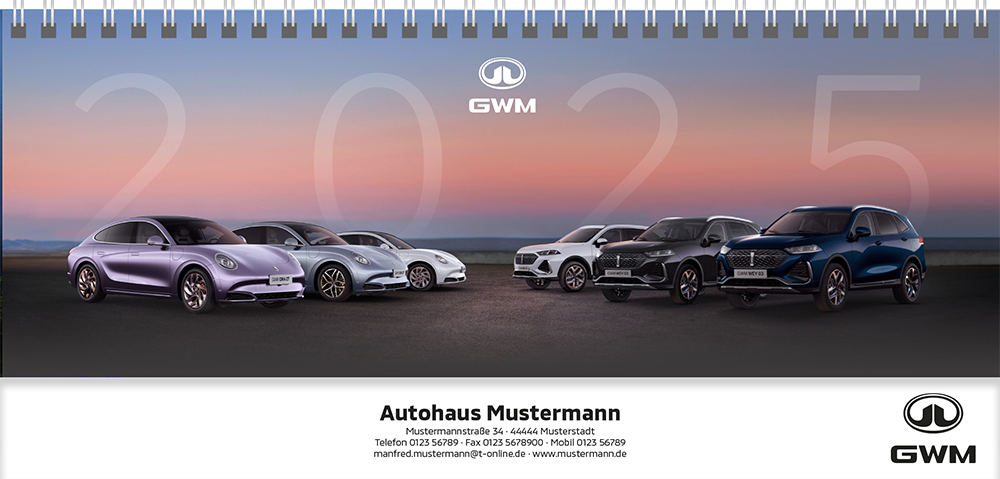 Tischquerkalender
Markenlogo
GWM mit individuellem Eindruck