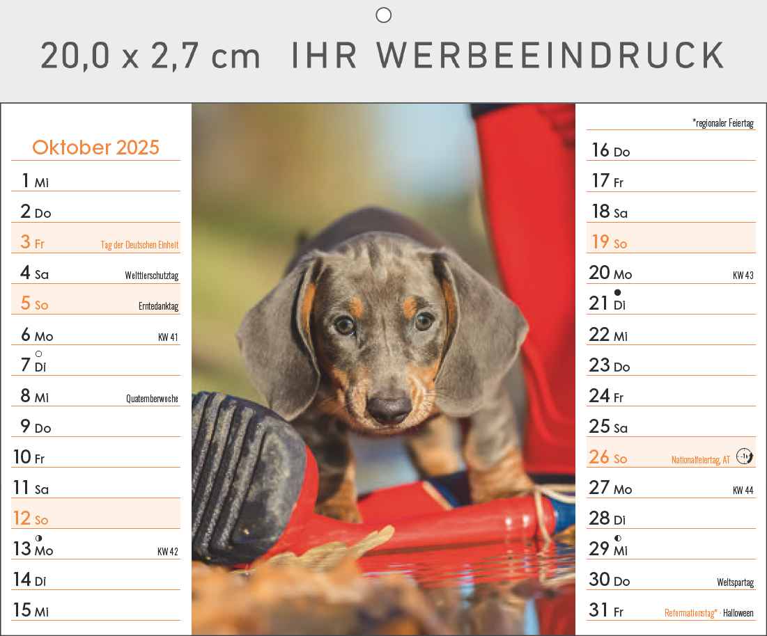 Hunde
mit Tischaufstellfunktion