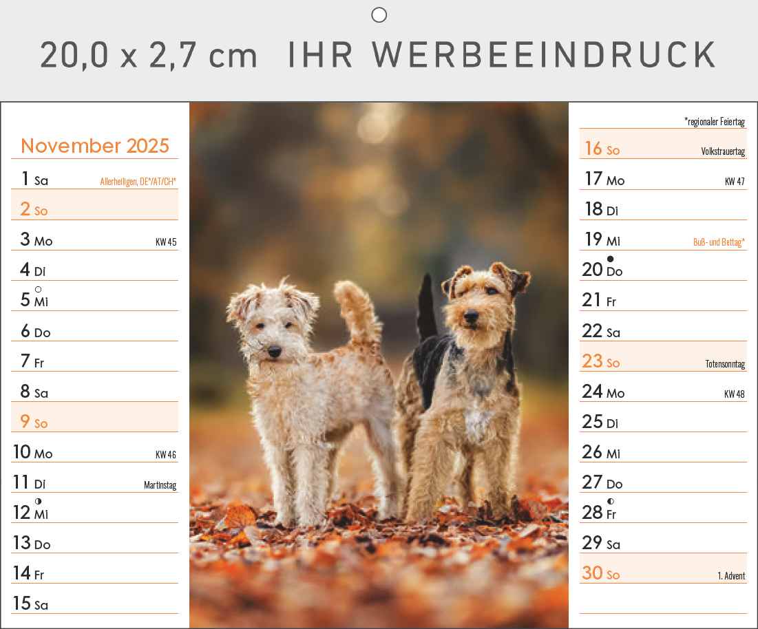 Hunde
mit Tischaufstellfunktion