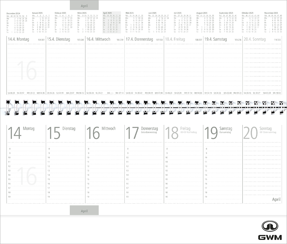 Tischquerkalender
Markenlogo
GWM