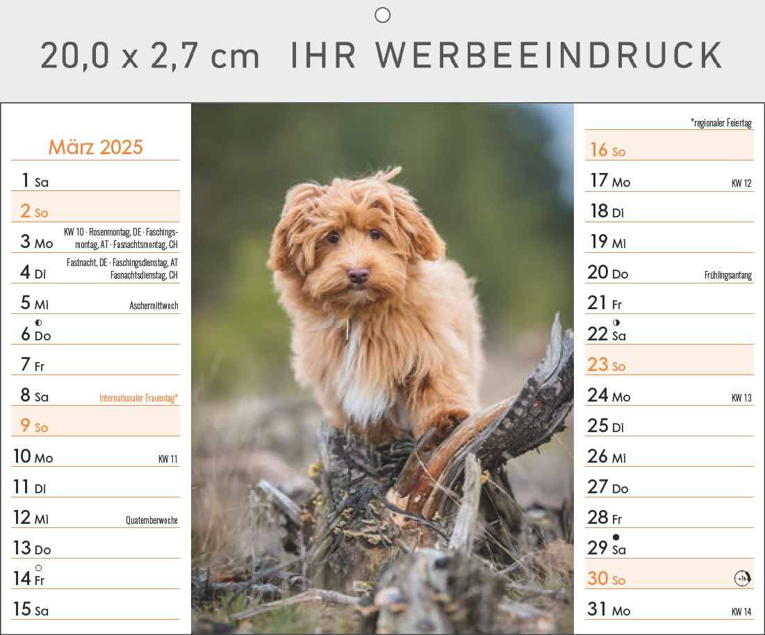 Hunde
mit Tischaufstellfunktion